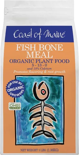 Vista 3 de Coast of Maine, 3 libras (paquete de 2) harina de huesos de pescado orgánico para plantas y calcio, con certificación OMRI, promueve la floración
