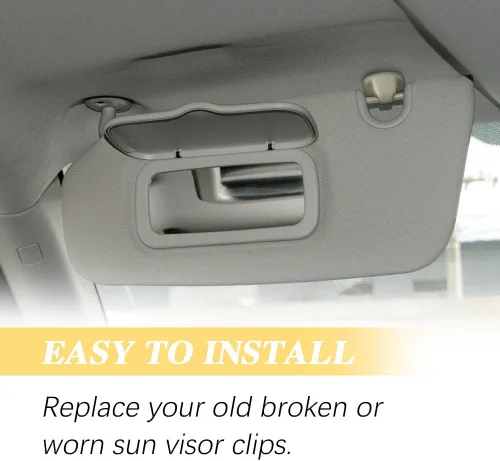 Vista 5 de 2 piezas de clip para parasol de coche, compatible con Jeep Liberty 2005-2012 y Dodge Nitro 2008-2012, accesorios para parasol de automóvil OEM