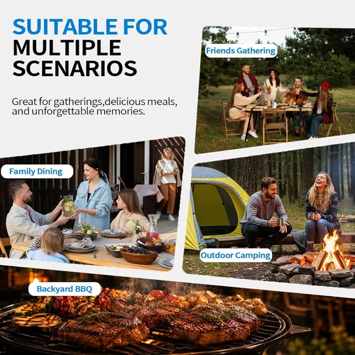Vista 5 de Quemador de propano único de acero inoxidable - Cocina de gas para exteriores con regulador de 20 PSI, estufa de propano portátil de alta potencia