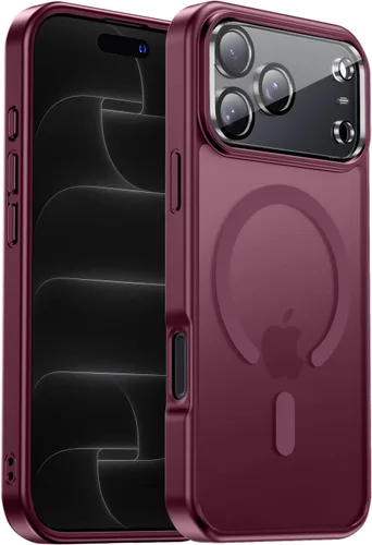 Vista 77 de Funda para iPhone 17 Pro Max con protector de lente de cámara [protección de grado militar de 10 pies] compatible con MagSafe a prueba de golpes