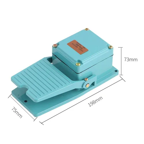 Vista 3 de Interruptor de pedal AC 250V 15A Interruptor de pie Operado Encendido Apagado IP62 Impermeable para carpintería y máquina de coser