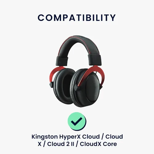 Vista 2 de kwmobile Micrófono compatible con Kingston HyperX CloudCloud XCloud 2 IICloudX Core - Micrófono de repuesto para auriculares para juegos - Negro