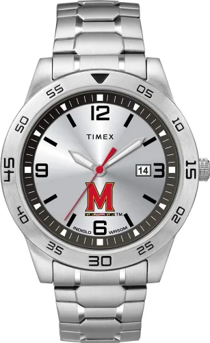 Vista 29 de Timex Tribute Reloj de cuarzo para hombre Citation de 42 mm con correa de acero inoxidable Marea carmesí de Alabama