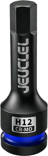 Vista 24 de Vaso de Punta de Impacto Hexagonal de 4mm, H4 Vaso Allen de Impacto de 1/2 Pulgada, Adaptador de Destornillador Hexagonal Alargado de Acero Cr-Mo
