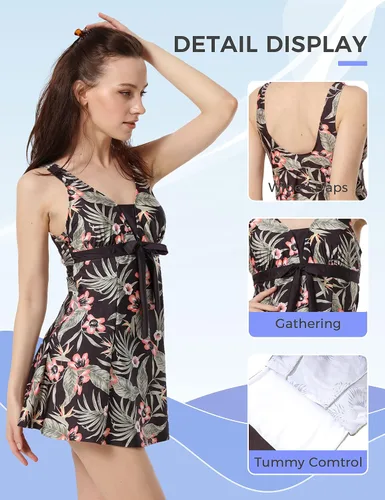 Vista 5 de Wantdo - Traje de baño para mujer con diseño floral