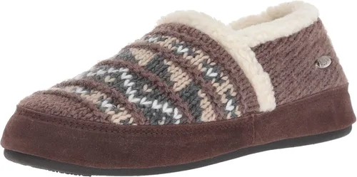 Vista 16 de Acorn - Pantuflas estilo mocasín para mujer Hojas marrones y rosadas