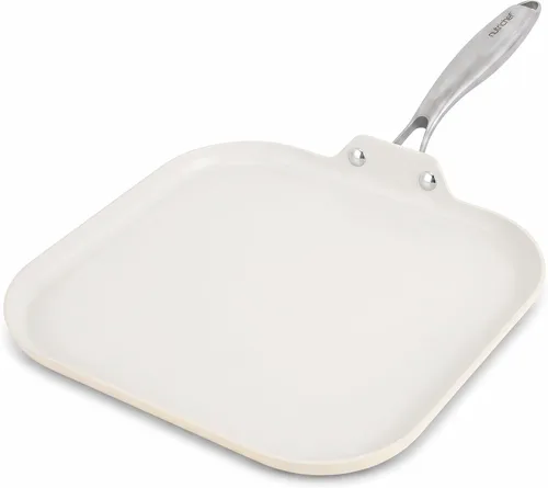 Vista 9 de NutriChef 11-Inch Griddle Pan Ceramic Non-stick with Induction Base Black
