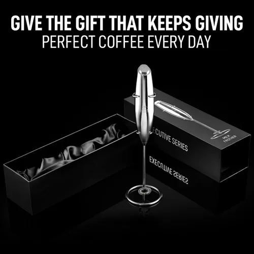 Vista 551 de Zulay Milk Boss Espumador de leche potente manual, hace espuma para latte, batidor para mezclar bebidas, café, miniespumador para capuchino, frappé