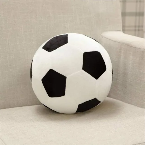 Vista 6 de AOQI Peluche esponjoso de pelota de fútbol, almohada de felpa suave y duradera, regalo de fútbol para niños, chicos y bebés