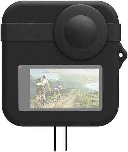 Vista 6 de Funda de silicona para cámara, funda protectora suave con cubierta de lente y cordón ajustable para el cuerpo de la cámara