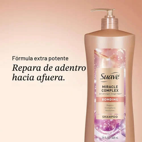 Vista 3 de Suave Bonding Miracle Complex Champú para cabello más fuerte y largo, 28
