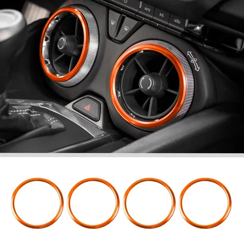 Vista 7 de JWWY para Camaro Anillo de Protección de Salida de Ventilación de Aire de Aire Acondicionado para 2017-2025+ Chevy Camaro Accesorios