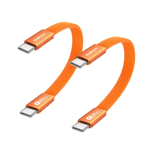 Vista 10 de Cable USB C corto de 1 pie [2 paquetes], cable USB C a C delgado de 60 W