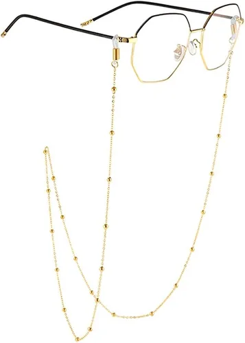 Vista 40 de AllenCOCO Cadena para gafas, correa para lentes de sol para mujer, cadena de oro de 14 quilates, soporte para lentes alrededor del cuello