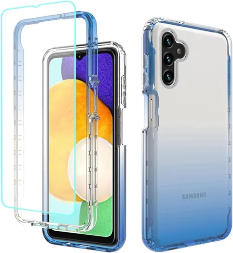 Vista 8 de Funda compatible con Galaxy A13 5G/Samsung A13 5G SM-A136U con protector de pantalla de vidrio templado, cuerpo completo, a prueba de golpes
