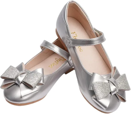 Vista 6 de Flyrioc Sandalias de tacón para niña pequeña, zapatos de vestir de ballet (niño pequeñoniño grande)