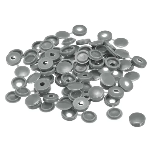 Vista 30 de uxcell 100 tapas de rosca con bisagras de 0.118 pulgadas (0.118 in), cubiertas de plástico para tornillos plegables para arandela, cubierta