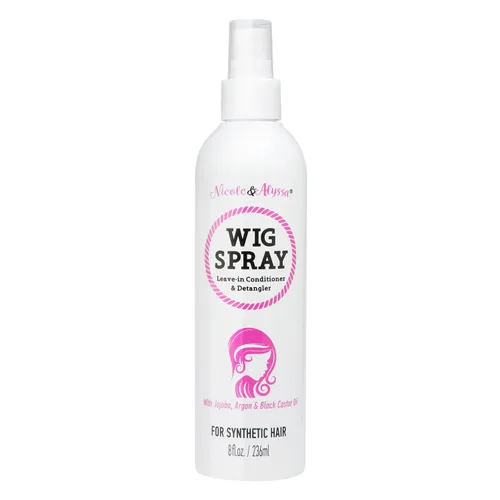Vista 5 de Nicole & Alyssa - Spray de peluca para cabello sintético - Acondicionador sin enjuague, desenredante, hidratante (tamaño de viaje - paquete de 1)