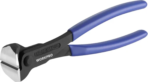 Vista 7 de WORKPRO Alicates de corte de 7 pulgadas, alicates de corte final - Acabado negro en acero cromo vanadio, pinza de corte final de alto