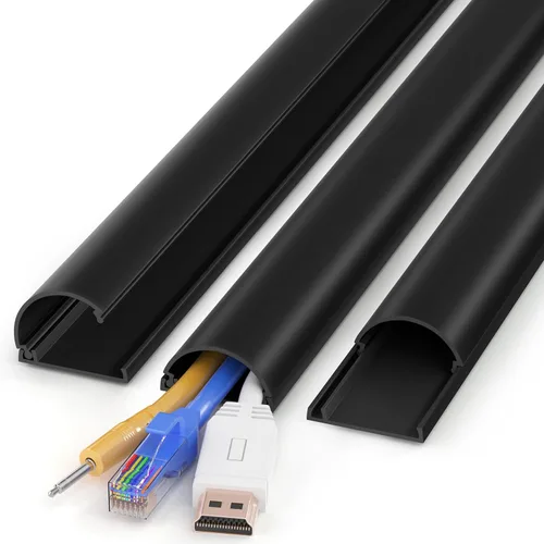 Vista 16 de ZhiYo Ocultador de cable de 39 pulgadas (3 piezas de 13 pulgadas de largo cada una), para 1-2 cables, cubiertas de cable autoadhesivas para cables
