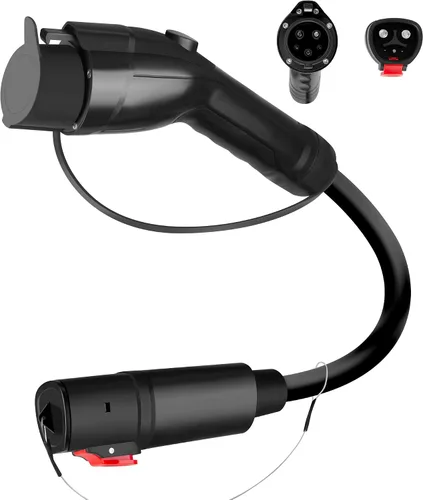 Vista 10 de Adaptador NACS a CCS1, adaptador de cargador rápido NACS máximo de 500 A 1000 V, compatible con supercargadores Tesla para CCS1 EVs, certificado ETL