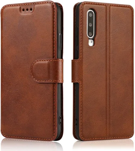 Vista 23 de QLTYPRI Para Samsung Galaxy A14 Case Premium PU Leather Simple Wallet Case [Ranuras para tarjetas] [Soporte manos libres] [Cierre magnético] Funda