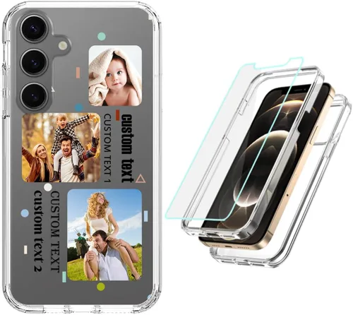 Vista 17 de Funda resistente personalizada para Samsung Galaxy S20 FE [protector de pantalla de vidrio templado] [carcasa de silicona suave] [parachoques de PC]