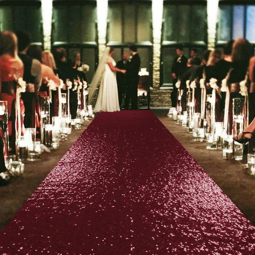 Vista 32 de ShinyBeauty Pasillo de Lentejuelas Negras Brillantes de 2 pies x 15 pies Alfombra Brillante para Bodas, Graduaciones, Fiestas, Alfombra Negra