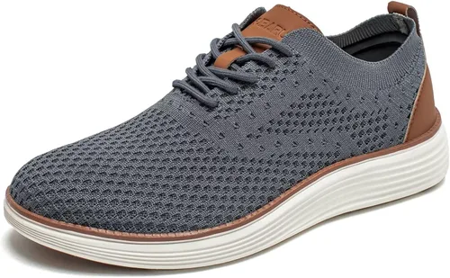 Vista 2 de GUBARUN Zapatos Oxfords para hombre, zapatos de vestir de punto, zapatos casuales para caminar