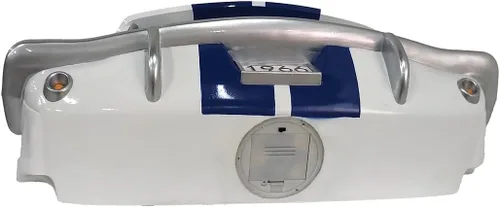 Vista 6 de Sunbelt Gifts Carroll Shelby GT350 1966 - Estante flotante de pared, faros LED, decoración de garaje automotriz, entusiastas de los automóviles