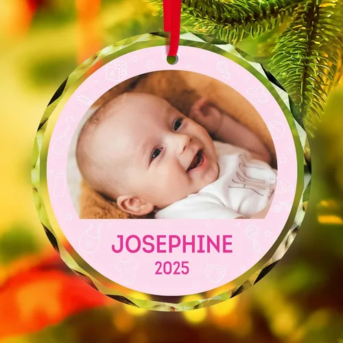 Vista 3 de Soul Décor - Adornos de Navidad 2020, gran adorno redondo de metal de 3.75 pulgadas para 2021, bolsa de terciopelo de Sigo Signs incluida