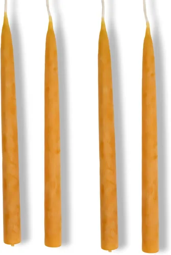 Vista 34 de Candlestock Velas cónicas de cera de abejas – 1/2 pulgada de diámetro, cera de abeja pura 100% natural de Estados Unidos, mecha de algodón, sin