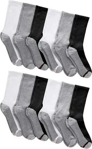 Vista 11 de Hanes Calcetines acolchados Max para hombre, absorben la humedad con control de olores, paquete múltiple