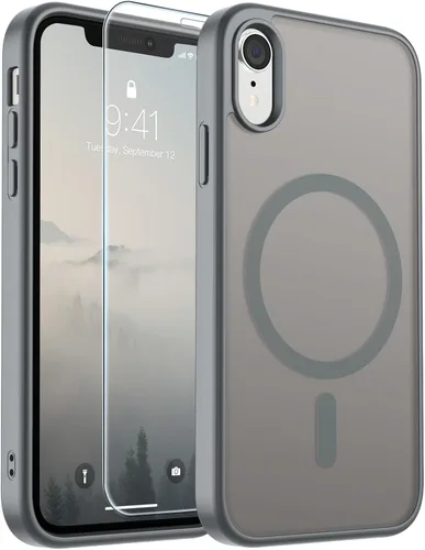 Vista 41 de Funda magnética SUPFINE para iPhone SE 2022 (3ª)/2020 (2ª), iPhone 8 Con protector de pantalla, mate translúcido, compatible con MagSafe, grado