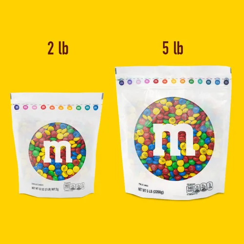 Vista 5 de M&M'S - Caramelo de chocolate con leche prediseñado, 2 libras, con gráficos temáticos de agradecimiento impresos, dulces a granel para regalos