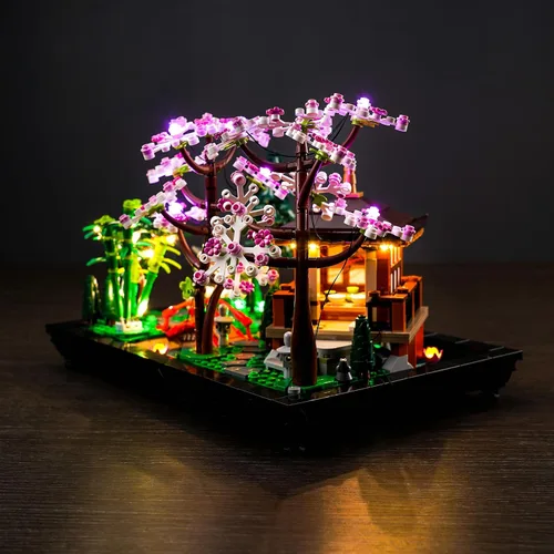 Vista 4 de LocoLee Kit de luces de control remoto compatible con Lego Tranquil Garden 10315 Zen Garden (solo luces, sin modelos) Juego de iluminación RC