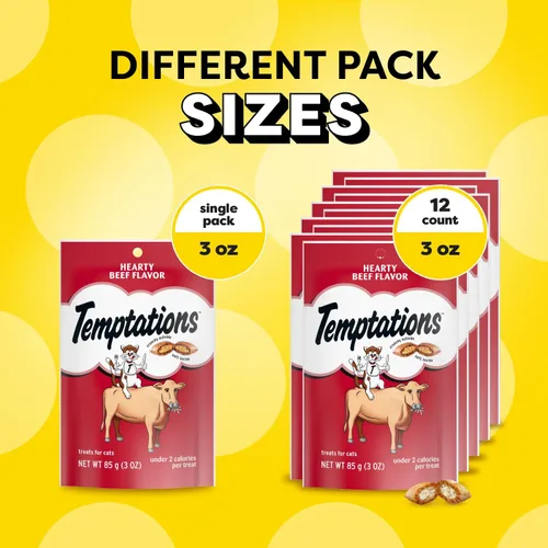 Vista 11 de Golosinas Temptations clásicas para gatos, empaque múltiple