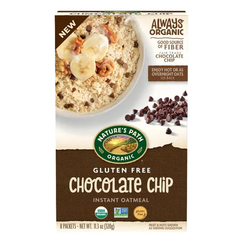 Vista 8 de Nature's Path Organic Homestyle Avena Instantánea, 11.3 oz (Paquete de 6), Sin Gluten, Sin OGM Gluten-Free 0g Added Sugar Oats: 40g whole grains