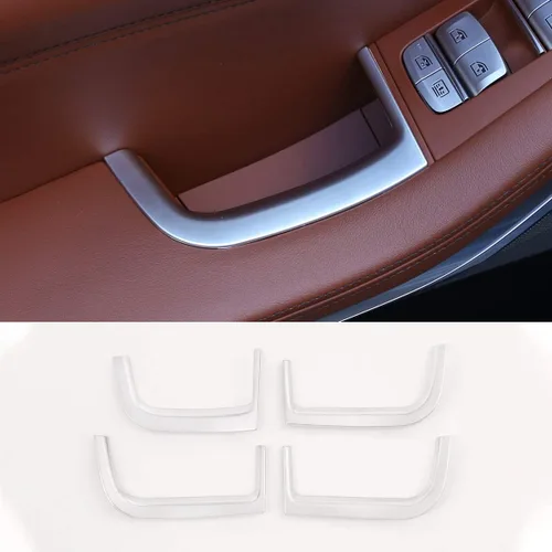 Vista 3 de 4 unids ABS puerta de coche caja de almacenamiento decorativo marco ajuste accesorios para BMW X5 G05 2019 (cromo)
