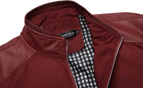 Vista 3 de Tanming, chamarra ligera informal, entallada, bloqueo de color, para hombre