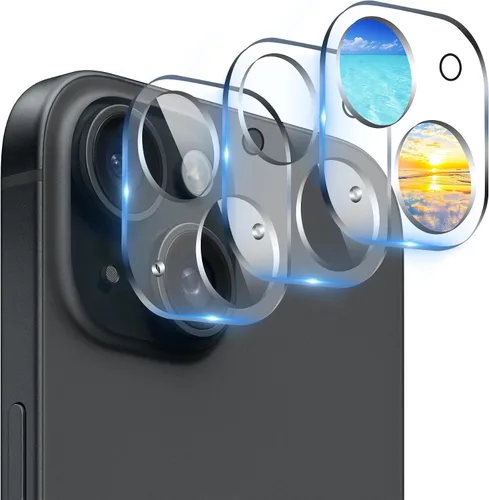 Vista 13 de Protector de lente de cámara (paquete de 3) compatible con iPhone 12 Pro Max, protector de lente de cámara, transparente, HD, antiarañazos