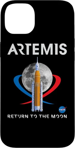 Vista 14 de Funda con logotipo para iPhone 15 Pro NASA Artemis Mission SLS Moon Insignia