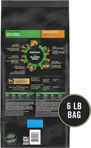 Vista 60 de Purina Pro Plan - Alimento para perros de raza pequeña con alto contenido de proteínas, fórmula de pollo y arroz, bolsa de 18 libras