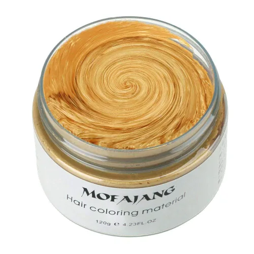 Vista 16 de NYKKOLA Cera unisex para el cabello, tinte de color crema para peinar, pomada de peinado natural, lavable temporal, fiesta cosplay (gris mate ceniza)