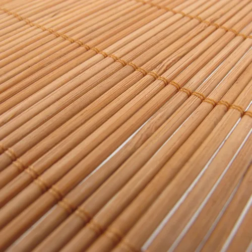 Vista 5 de BambooMN Mantel individual de bambú/tapete rodante de sushi - 18" x 13" - marrón, 4 piezas