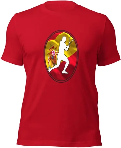 Vista 37 de Carlos Alcaraz Camiseta de manga corta unisex de algodón con diseño de bandera de España