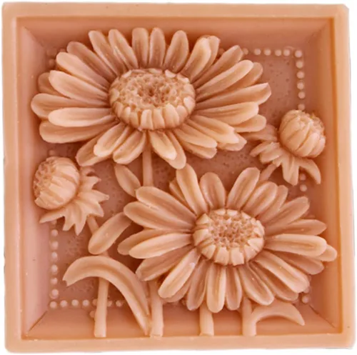 Vista 26 de Moldes de jabón de silicona para hacer jabón, moldes para manualidades, moldes de resina, flores 3D (14167)