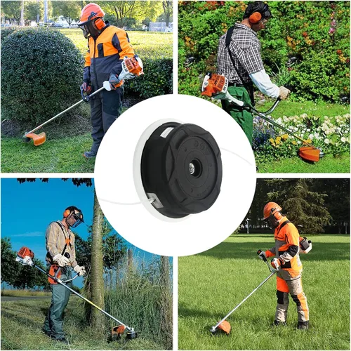 Vista 4 de C26-2 Cabezal recortador de doble línea 4002 710 2169 para Stihl FS55 FS55R FS56 FS56RC FS70 FS70R FS80 FS85 FS90R FS90R FS91 FS94 FS110 FS120 FS130