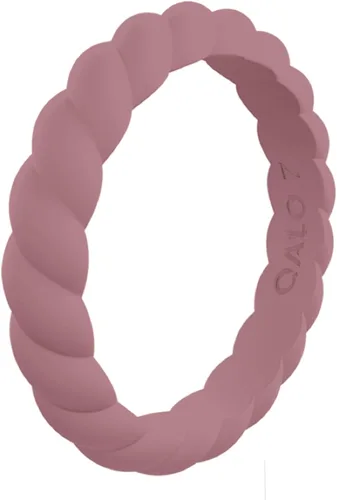 Vista 27 de QALO Anillos de compromiso de goma para mujer, diseñados para exteriores y Pack A: Treelined
