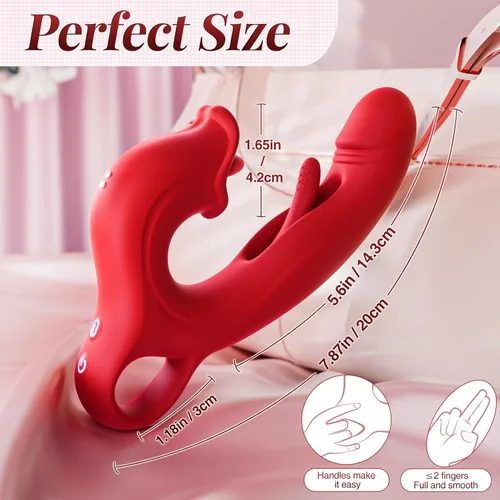 Vista 6 de Juguete para adultos 2025 para mujeres, varita de silicona realista, estimulación de empuje con fuerte ventosa para jugar con manos libres